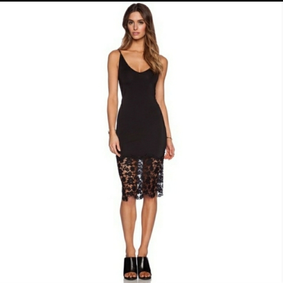 Free People Intimatetly Slinky Bodycon lacehem Slip Dress Size SX - Picture 2 of 11